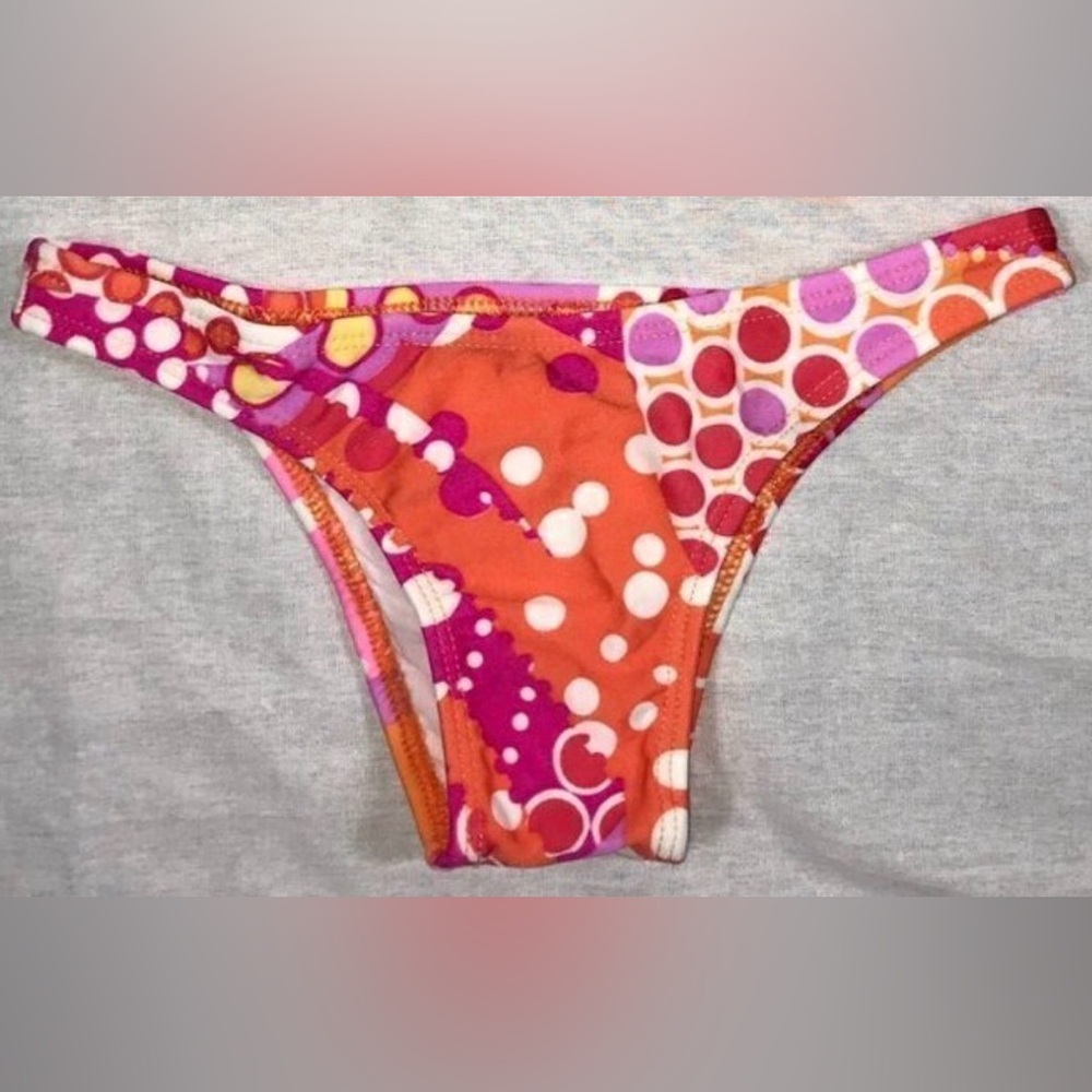 Recco Size Medium Bright Color Printed Bikini Bottom. New